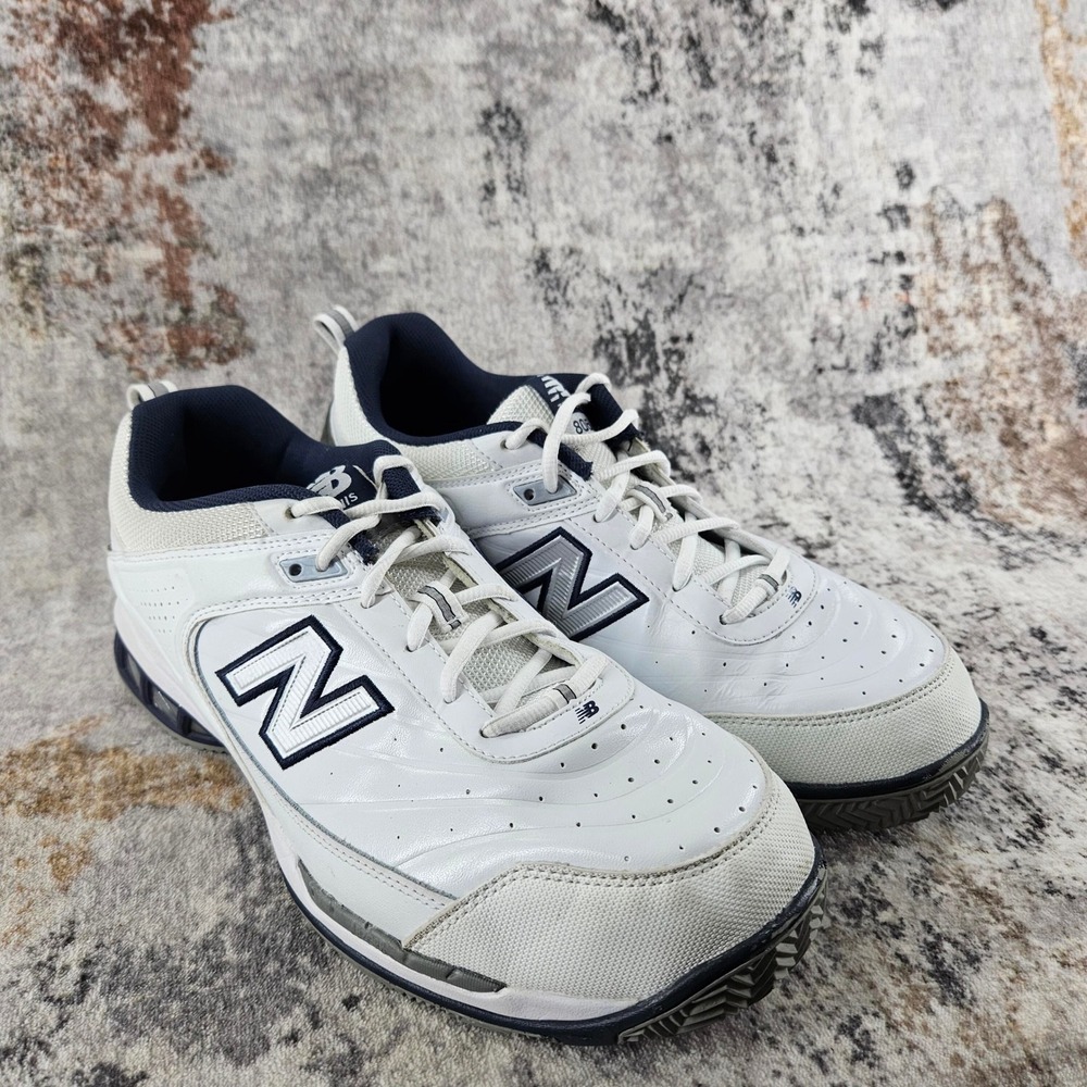New Balance 806 Tennis‎ Shoes Mens 11.5B White Blue Leather MC806W Sneakers